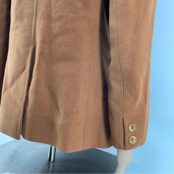 Rare Vintage Jaeger Blazer Jacket Tan Wool & Camel Hair Buttoned M - Picture 5 of 8